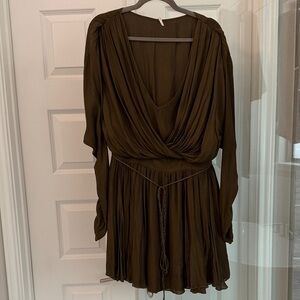 Free People Green Long Sleeve Dress